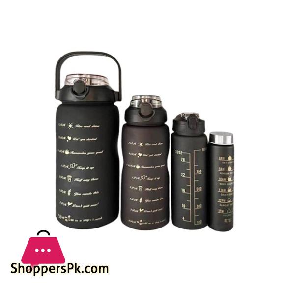 4pcs Large Capacity Water Bottles Set Gradient Color Sports Plastic Water Bottle Outdoor Sports Portable Water Bottle