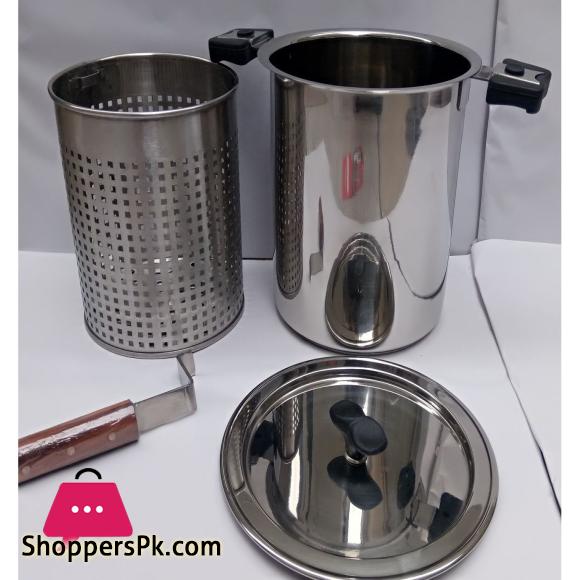 ALPHA 23cm Stainless steel deep fryer for French fries chicken fish and onion ring and much more