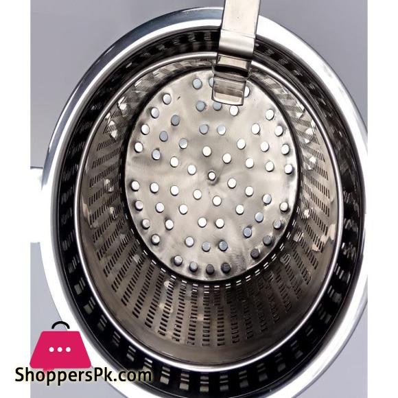 ALPHA 23cm Stainless steel deep fryer for French fries chicken fish and onion ring and much more