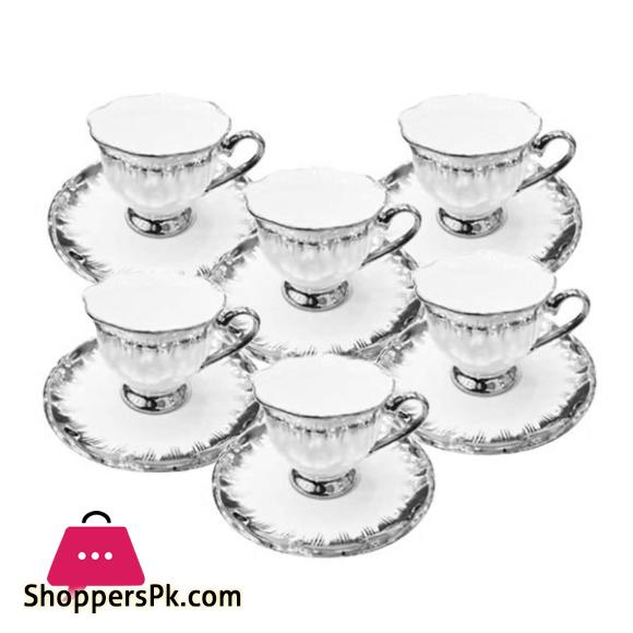 Brilliant Ceramic 6 Piece Tea Cup & Saucer