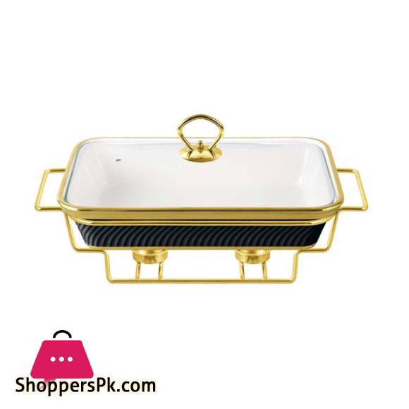 Brilliant 13.5 Inch Rectangular Dish With Candle Stand – BR1002