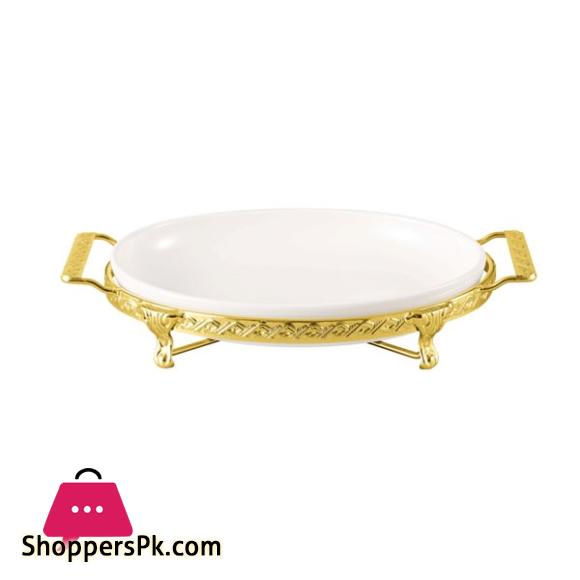 Brilliant Ceramic 10 Inch Oval Serving Dish
