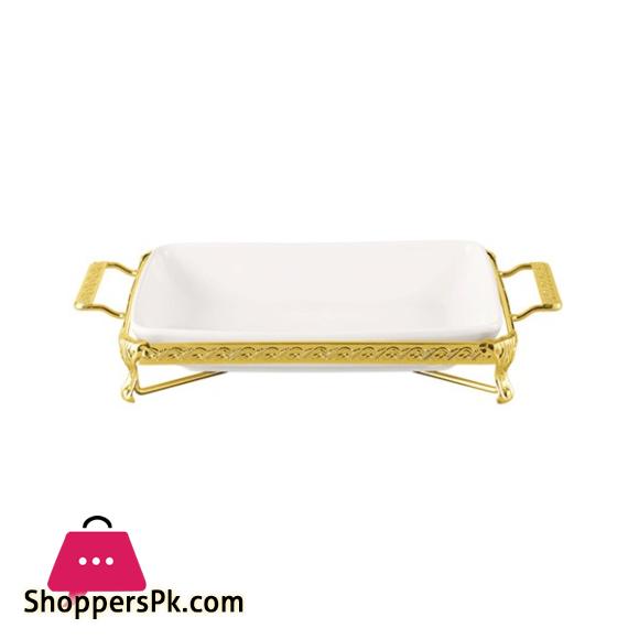 Brilliant Ceramic 10 Inch Rectangular Serving Dish