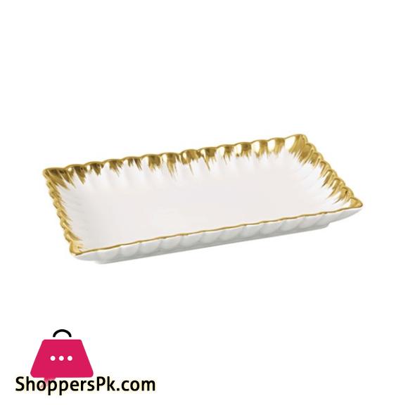 Brilliant Ceramic 10 Inch Rectangular Serving Plate