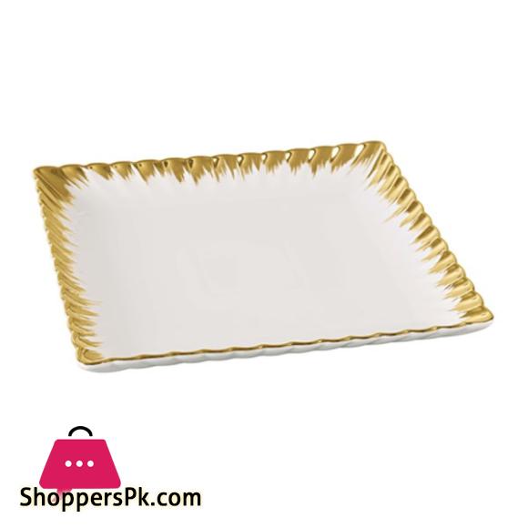 Brilliant Ceramic 10 Inch Square Serving Plate