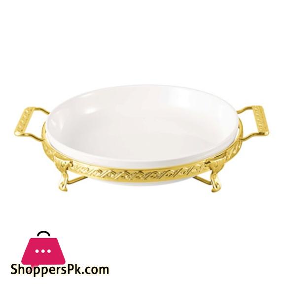 Brilliant Ceramic 11 Inch Round Serving Dish