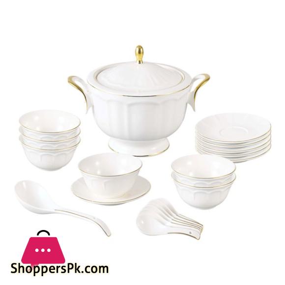 Brilliant Ceramic 21 Piece Soup Set