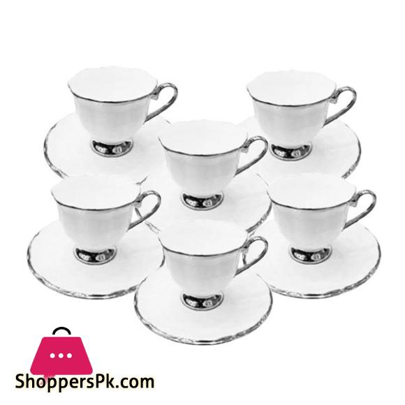 Brilliant Ceramic 6 Piece Tea Cup & Saucer