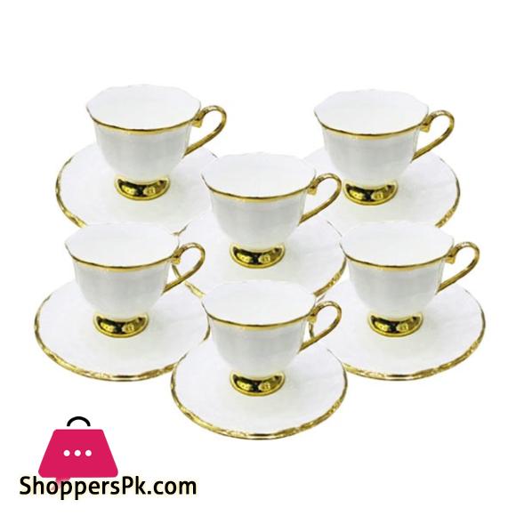 Brilliant Ceramic 6 Piece Tea Cup & Saucer