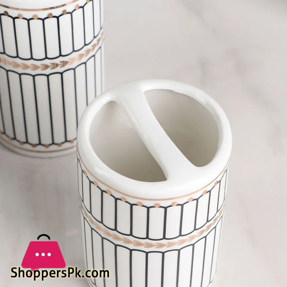 Ceramic Bathroom Accessories Set of 4 Bath Set with Soap Dispenser (186C)