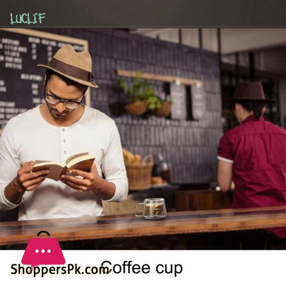 Coffee Mug Espresso Cup Thermal Glass Double Wall High Borosilicate Mugs - 200ML