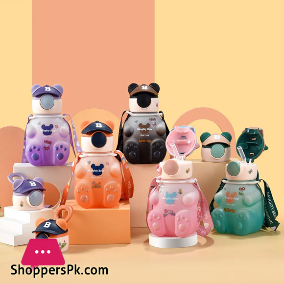 Cute Bear Water Bottle for School 750ML