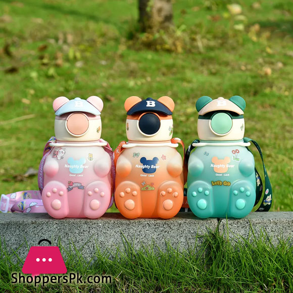 Cute Bear Water Bottle for School 750ML