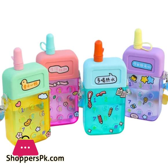 Cute Water Bottles with Straws Mobile Phone Travel Cup 2201