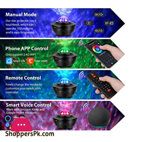 Galaxy Projector Stars & Nebula Remote Control with Speaker
