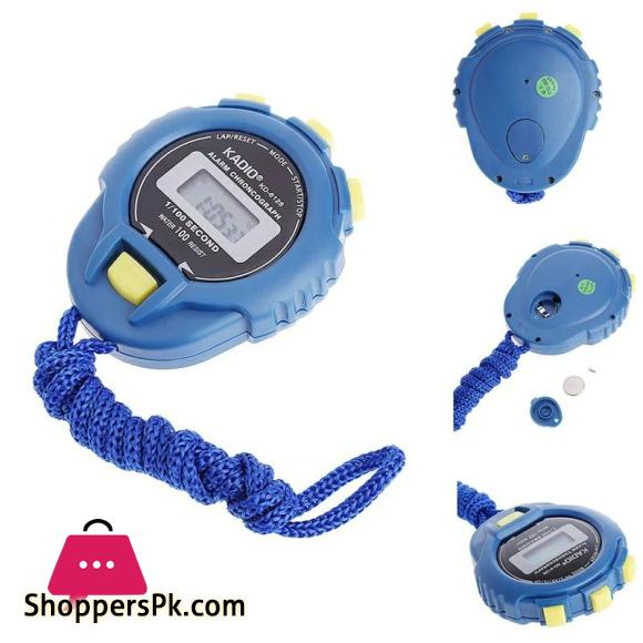 Handheld Digital LCD Sports Stopwatch Chronograph Counter Timer with Strap