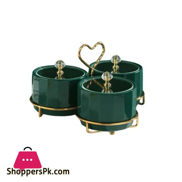 Heart Condiment 3 Part Green Green