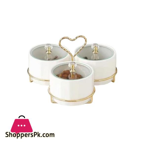 Heart Condiment 3 Part White ZQ-007