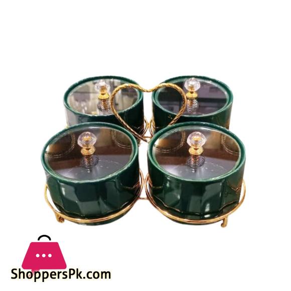 Heart Condiment 4 Part Green ZQ-004