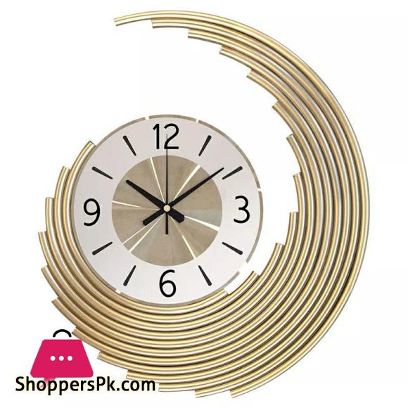 Home Decor Modern Metal Wall Clock Mural Crafts Living room Bedroom Office Hotel Wall Ornaments Decoration Size: Length 46 cm, Width 39 cm & Dial 22 cm