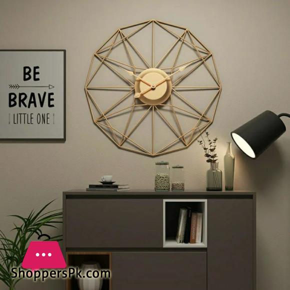 Home Decor Modern Metal Wall Clock Mural Crafts Living room Bedroom Office Hotel Wall Sticker Wall Ornaments Watches Decoration Size: Length 50 cm, Width 50 cm