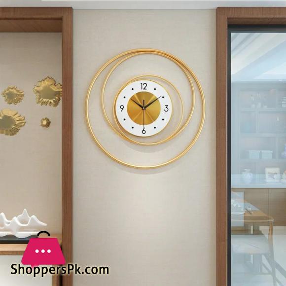 Home Decor Modern Metal Wall Clock Mural Crafts Living room Bedroom Office Hotel Wall Sticker Wall Ornaments Watches Decoration Size: Length 50 cm, Width 50 cm