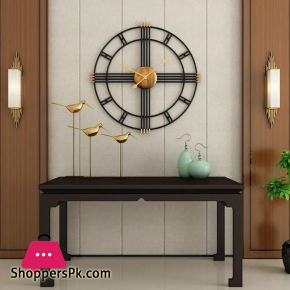 Home Decor Modern Metal Wall Clock Mural Crafts Living room Bedroom Office Hotel Wall Sticker Wall Ornaments Watches Decoration Size: Length 50 cm, Width 50 cm