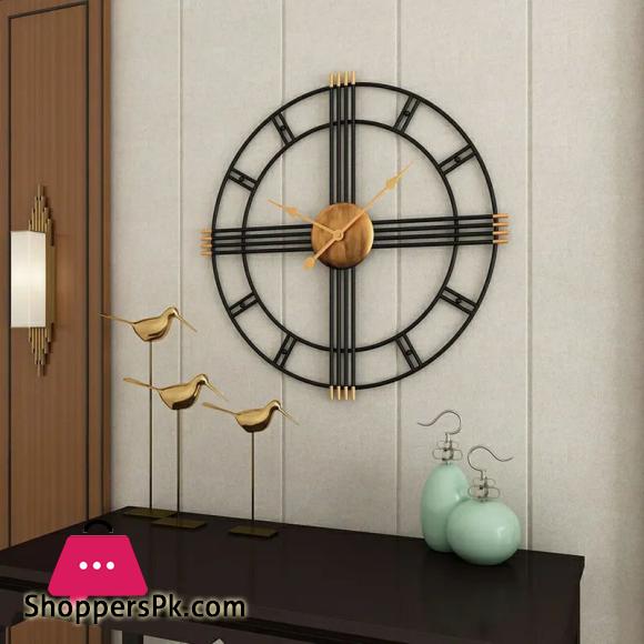 Home Decor Modern Metal Wall Clock Mural Crafts Living room Bedroom Office Hotel Wall Sticker Wall Ornaments Watches Decoration Size: Length 50 cm, Width 50 cm