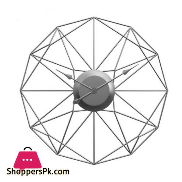 Home Decor Modern Metal Wall Clock Mural Crafts Living room Bedroom Office Hotel Wall Sticker Wall Ornaments Watches Decoration Size: Length 50 cm, Width 50 cm