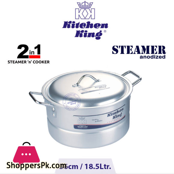 Kitchen King 2 in 1 Steamer n Cooker 36cm