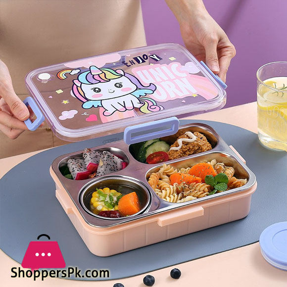 LUNCH BOX 4 STAINLESS STEEL 304 900ML (2534)