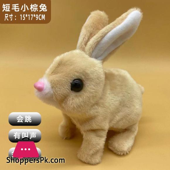 New Electric Plush Bunny Toy Walking and Moving Ears Electric Little Bunny Pet