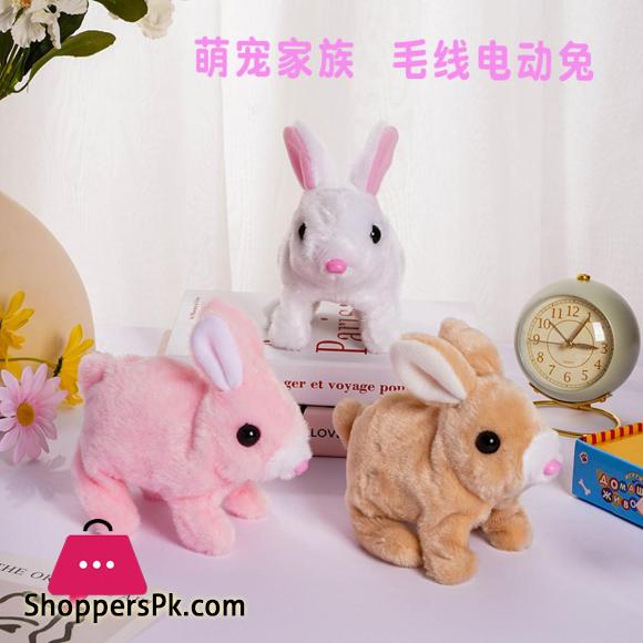 New Electric Plush Bunny Toy Walking and Moving Ears Electric Little Bunny Pet