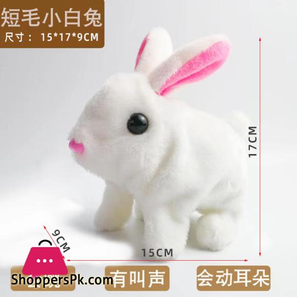 New Electric Plush Bunny Toy Walking and Moving Ears Electric Little Bunny Pet