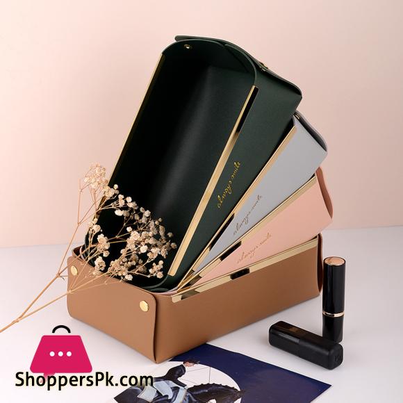 Organizer Basket Space-saving Decorative Vanity Cosmetic Organizer Tray Large 1-Pcs
