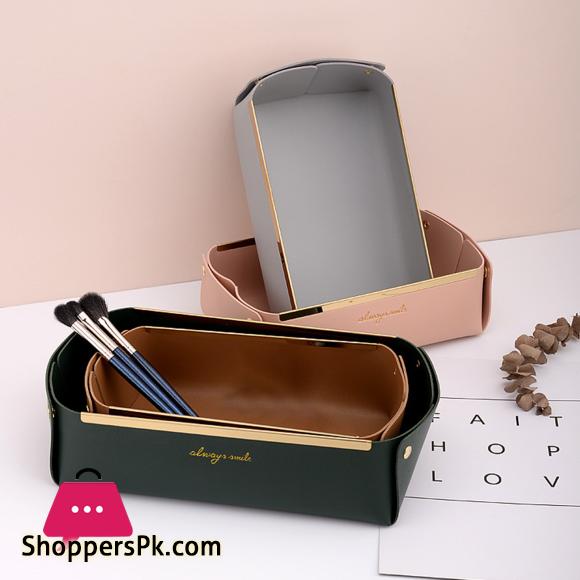 Organizer Basket Space-saving Decorative Vanity Cosmetic Organizer Tray Large 1-Pcs