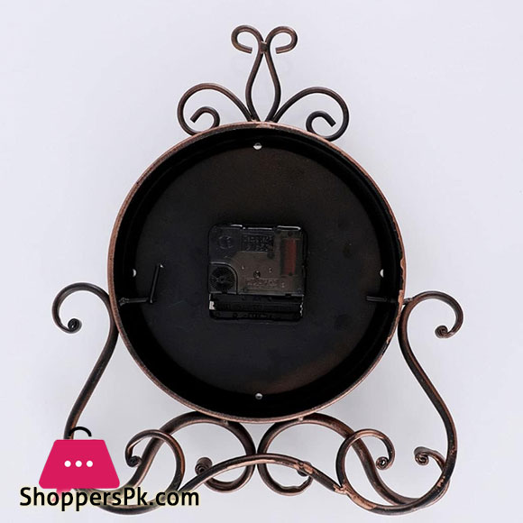 Retro Clock Mute Desk Clock Home Living Room Bedroom Decoration Desk Clock Desktop Ornaments Small Desk Clock 11.02 Inches Table Clock