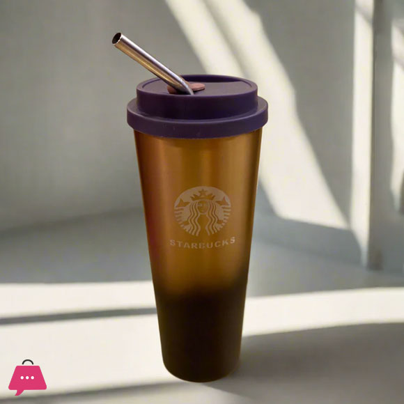 Starbucks Tumblers with Straw and LID StainLess Steel Mug Spill Proof 2 in 1 Colour Coffee Cup 500 ML Capacity