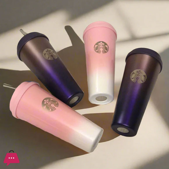 Starbucks Tumblers with Straw and LID StainLess Steel Mug Spill Proof 2 in 1 Colour Coffee Cup 500 ML Capacity