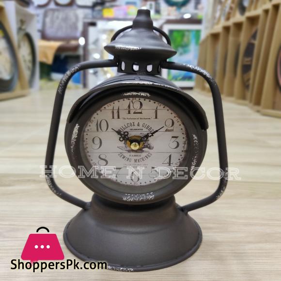 Train Lantern Clock Vantage Style Metal Clock