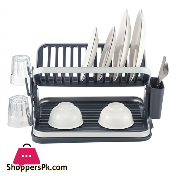 Binca 2 Tier Stainless Aluminum Two Tier Dish Rack
