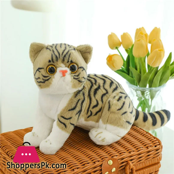 Cat Plush Toy Simulation Cat Doll Kawaii Stuffed Animal Stitch Doll for Boy Girl