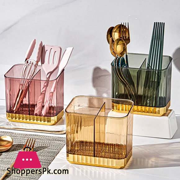 Chopsticks cage spoon fork storage holder cutlery light luxury drain shelf kitchen utensils can be mounted on the wall chopsticks tube