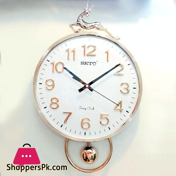 Deer Top Wall Hanging Fancy Deer Pendulum Clock