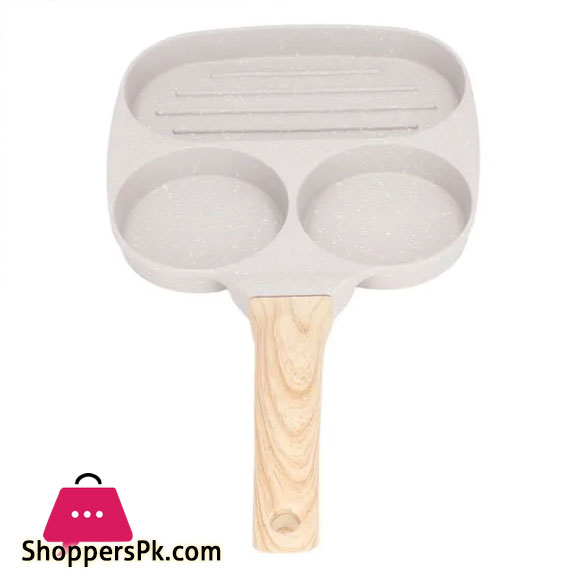 Egg Frying Pan Aluminum Omelette Pan PFOA Free Frying Pan Antiburn Ring with Multi Section