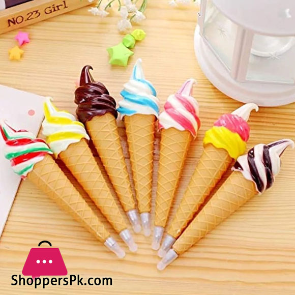 Funny Ice Cream Design Ballpoint Pen Magnetic Memo Holder with Pen