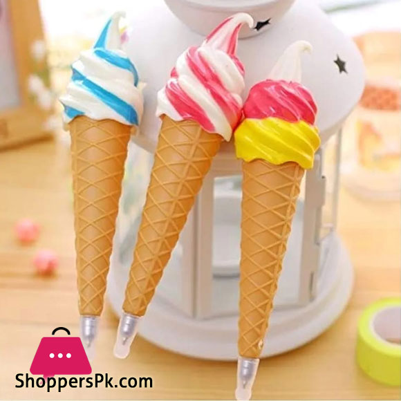 Funny Ice Cream Design Ballpoint Pen Magnetic Memo Holder with Pen