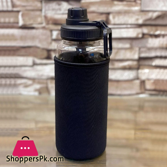 Glass Water Bottle Creative Drinking Bottles for Camping Hiking Sports Water Bottle Portable Sports Cup Drinkware 1000ml