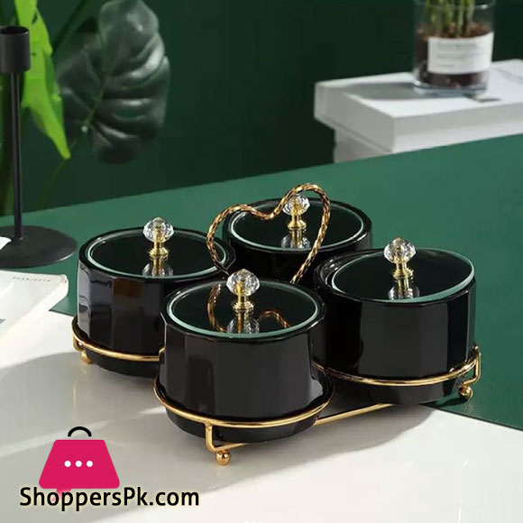 Heart Condiment 4 Part Green ZQ-004