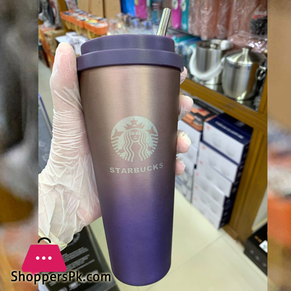 Starbucks Tumblers with Straw and LID StainLess Steel Mug Spill Proof 2 in 1 Colour Coffee Cup 500 ML Capacity